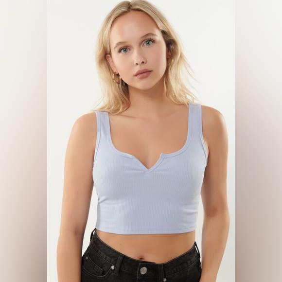 💖(2 for $15)💖 Garage Naomi Notch Front Tank in Baby Blue - Picture 8 of 8
